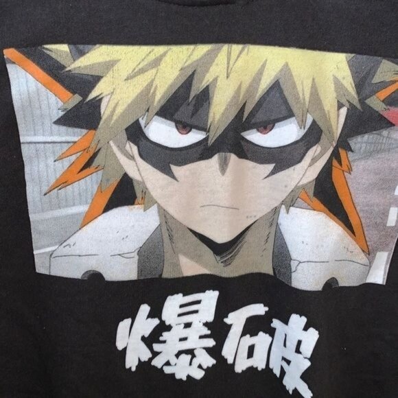 My Hero Academia Bakugo Hoodie Licensed By Funimation Black L Hot Topic - Picture 2 of 7